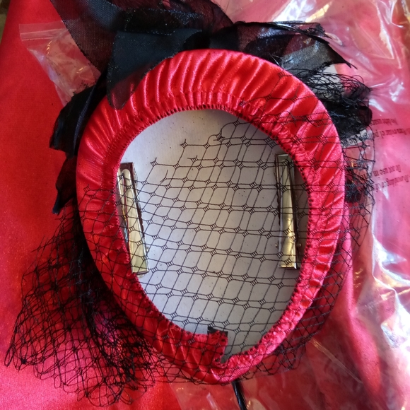 Dance Recital Costume Child-Medium or Large Red NEW Toule Pageant - Picture 11 of 12